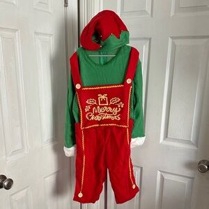 Festive Kid’s Elf Costume with Hat